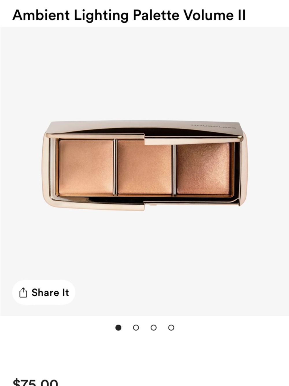 Hourglass Ambient Lighting Palette — Warm Bronze & Golden Trio